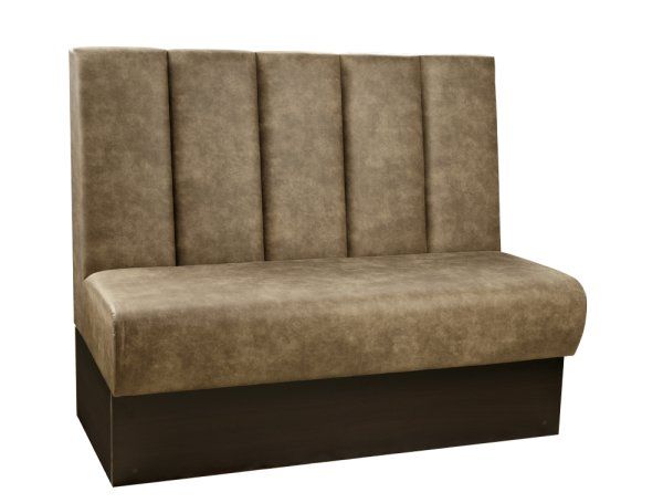 Gastrositzbank mit Sockel in braun