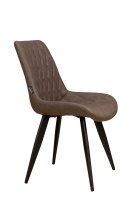 Vorschau: Polsterstuhl Rombo Elephant – Schalenstuhl mit Rautensteppung und schwarzem Metallgestell für Gastronomie Seitenansicht Vorschau: Polsterstuhl Rombo Elephant – Schalenstuhl mit Rautensteppung und schwarzem Metallgestell für Gastronomie Seitenansicht