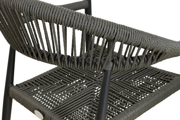 Terrassenstuhl Gastronomie Spidano-X grey_Rückenlehne Detailansicht