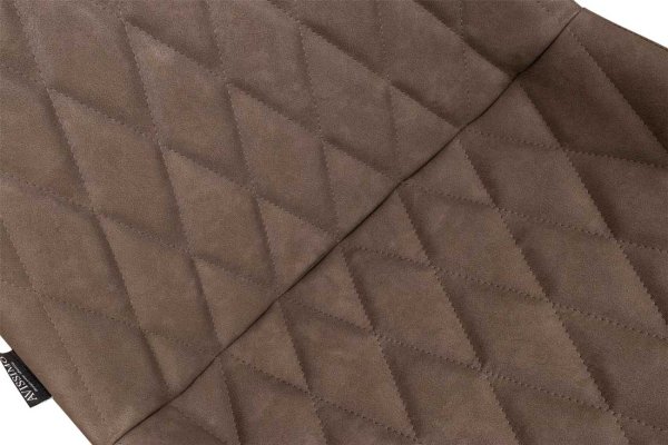 Polsterstuhl Rombo Elephant – Schalenstuhl mit Rautensteppung und schwarzem Metallgestell für Gastronomie Detailansicht Bezug