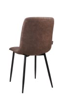 Vorschau: Polsterstuhl Derri Yuma-47 – brauner Stuhl mit Kassettensteppung und schwarzem Metallgestell für Gastronomie Rückansicht Vorschau: Polsterstuhl Derri Yuma-47 – brauner Stuhl mit Kassettensteppung und schwarzem Metallgestell für Gastronomie Rückansicht