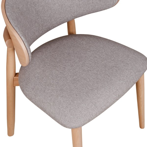 Gepolsterter Holzstuhl Makaro aus Buchenholz für Gastronomie