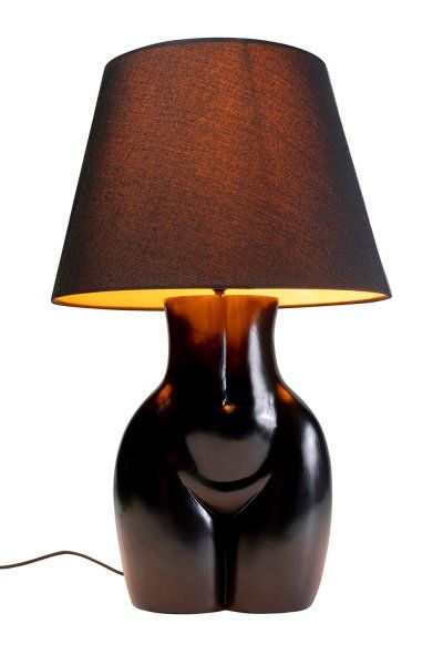 Tischleuchte Donna Schwarz 48cm