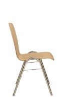 Konferenzstuhl Eruno-750-GLE mit ergonomischer Buchenholzschale und verchromtem Gestell, stapelbar Konferenzstuhl Eruno-750-GLE mit ergonomischer Buchenholzschale und verchromtem Gestell, stapelbar