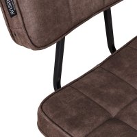 Vorschau: Polsterbarhocker Lucca-Bar Brown mit Metallgestell für Gastronomie Vorschau: Polsterbarhocker Lucca-Bar Brown mit Metallgestell für Gastronomie