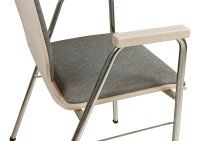 Vorschau: Konferenzstuhl Eruno-220-A50 mit Sitz- und Rückenpolster, Holzlehne, Armlehnen und verchromtem Gestell Beizton: Kastelleiche | Bezug: Lux 5 Vorschau: Konferenzstuhl Eruno-220-A50 mit Sitz- und Rückenpolster, Holzlehne, Armlehnen und verchromtem Gestell Beizton: Kastelleiche | Bezug: Lux 5