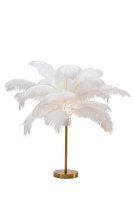 Tischleuchte Feather Palm Weiß 60cm Tischleuchte Feather Palm Weiß 60cm