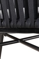 Vorschau: Outdoor-Barhocker Ramila-Bar Dark Grey mit Aluminiumgestell und grauem Sitzkissen Detailansicht Kunststoff-Geflecht Vorschau: Outdoor-Barhocker Ramila-Bar Dark Grey mit Aluminiumgestell und grauem Sitzkissen Detailansicht Kunststoff-Geflecht