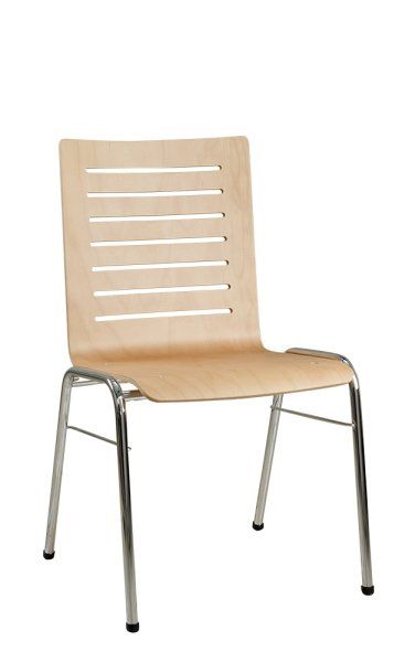 Konferenzstuhl Eruno-400, verchromtem Metallgestell, stapelbar