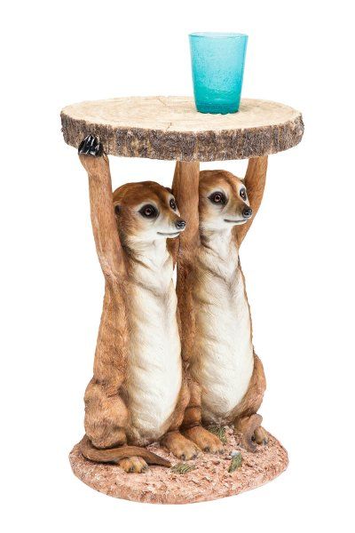 Beistelltisch Animal Meerkat Sisters Ø33cm