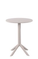 Runder Kunststoff-Gastronomietisch FOMA-T100 in Hellgrau mit stabilem 4-Fuß-Gestell Runder Kunststoff-Gastronomietisch FOMA-T100 in Hellgrau mit stabilem 4-Fuß-Gestell