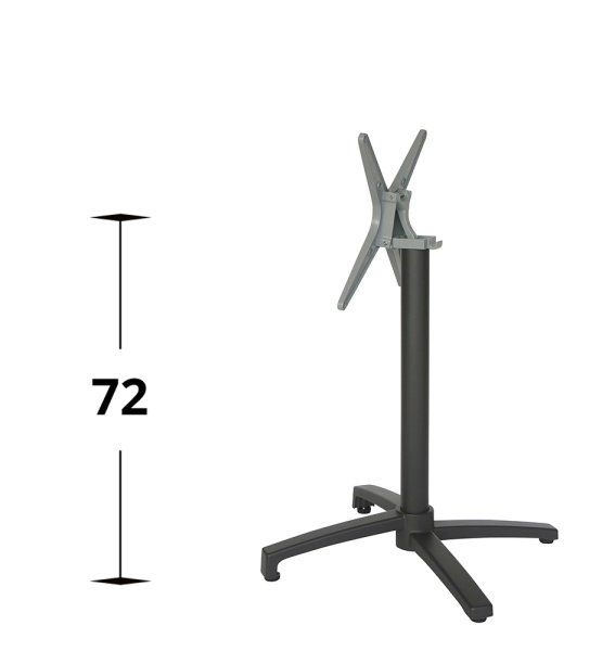 Tischgestell mit Kippvorrichtung für die Gastronomie in Anthrazit mit Höhenangabe 72 cm