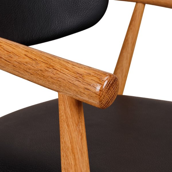 Galeno-2P Holzstuhl mit gepolstertem Sitz und Rückenlehne für Gastronomie