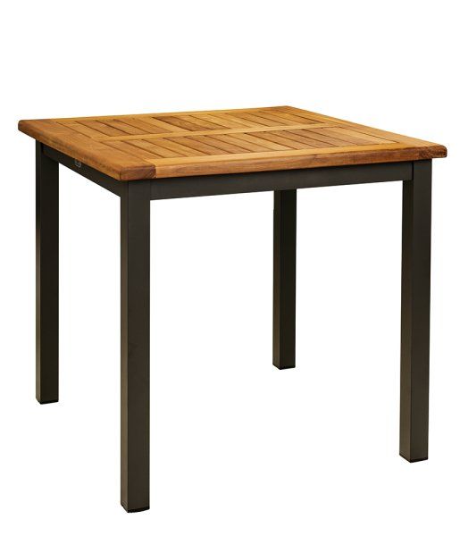 Outdoortischgestell Lexo 80x80 aus Aluminium in Anthrazit – wetterfestes Gastrogestell für Außenbereiche