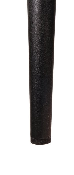 Polsterstuhl Derri Toreador-105 – brauner Stuhl mit Kassettensteppung und schwarzem Metallgestell Detailansicht Stuhlbein