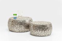 Couchtisch Pebbles Deluxe Silber (2/Set) Couchtisch Pebbles Deluxe Silber (2/Set)