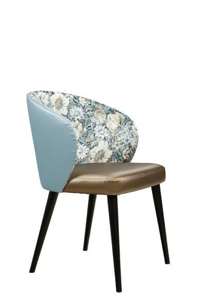 Polsterstuhl Gastronomie Sontaro-Arm, zweifarbiger Bezug_Seitenansicht