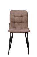 Polsterstuhl Derri Cowboy-808 – brauner Stuhl mit Kassettensteppung und schwarzem Metallgestell für Gastronomie Polsterstuhl Derri Cowboy-808 – brauner Stuhl mit Kassettensteppung und schwarzem Metallgestell für Gastronomie