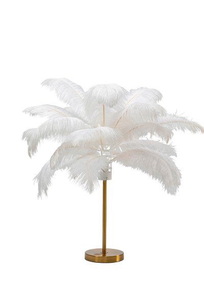 Tischleuchte Feather Palm Weiß 60cm