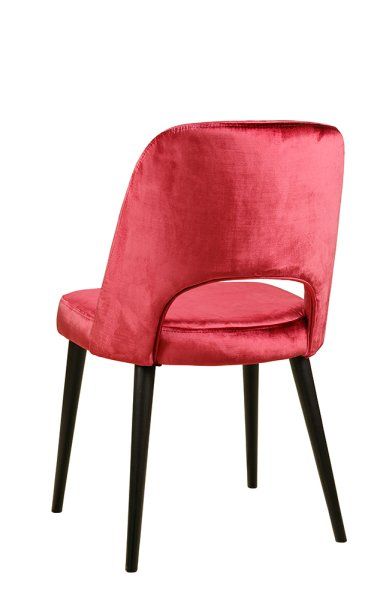 Polsterstuhl Gastronomie Sona-200_Beizton: Schwarz / Bezug: Emerald-200_Rückansicht