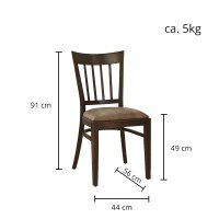 Stapelstuhl Bana-P-ST mit Polstersitz, hoher Rückenlehne und Buchenholzgestell für Gastronomie Stapelstuhl Bana-P-ST mit Polstersitz, hoher Rückenlehne und Buchenholzgestell für Gastronomie