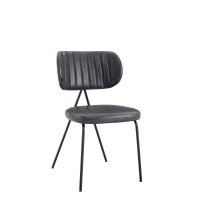 Gastronomie Polsterstuhl Cuba-Nappa Mouse schräg von vorne mit gepolstertem Sitz und Metallgestell Gastronomie Polsterstuhl Cuba-Nappa Mouse schräg von vorne mit gepolstertem Sitz und Metallgestell