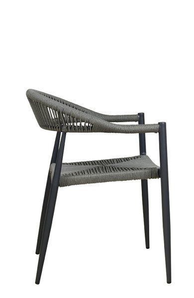 Terrassenstuhl Gastronomie Spidano-X grey_Seitenansicht