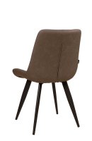 Vorschau: Polsterstuhl Rombo Elephant – Schalenstuhl mit Rautensteppung und schwarzem Metallgestell für Gastronomie Rückansicht Vorschau: Polsterstuhl Rombo Elephant – Schalenstuhl mit Rautensteppung und schwarzem Metallgestell für Gastronomie Rückansicht