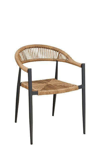 Terrassenstuhl Gastronomie Spidano-X real natural_Frontalansicht