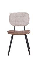 Vorschau: Polsterstuhl Bisano Beige mit Karo-Steppung und schwarzem Metallgestell für Gastronomie Vorschau: Polsterstuhl Bisano Beige mit Karo-Steppung und schwarzem Metallgestell für Gastronomie