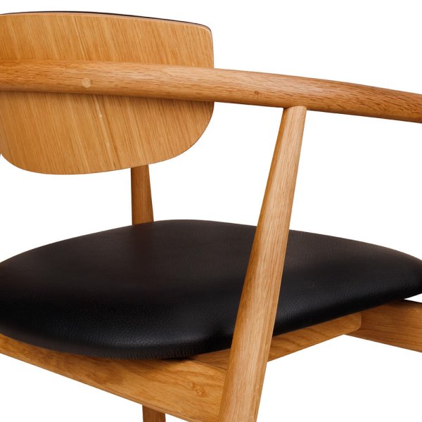 Galeno-2P Holzstuhl mit gepolstertem Sitz und Rückenlehne für Gastronomie