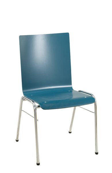 Konferenzstuhl Eruno-300 Buche natur, verchromtem Metallgestell, stapelbar Beizton: AZ3 (auf Anfrage)