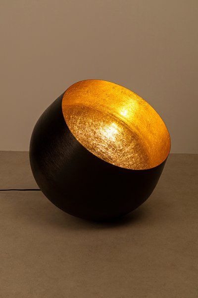 Bodenleuchte Apollon Smooth Schwarz Ø50cm