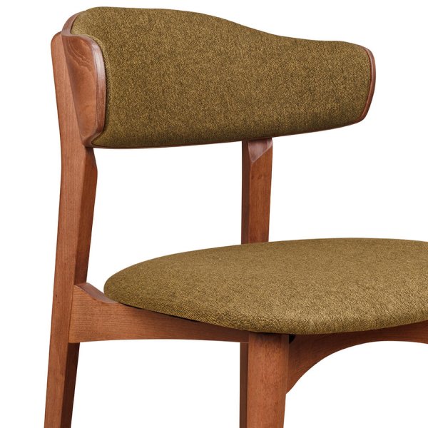 Gepolsterter Holzstuhl Kani-2P für Gastronomie – Vorderansicht