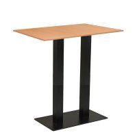 Vorschau: Tischgestell aus Metall mit zwei Säulen Anwendungsbeispiel mit Platte Buche natur Flame Vorschau: Tischgestell aus Metall mit zwei Säulen Anwendungsbeispiel mit Platte Buche natur Flame