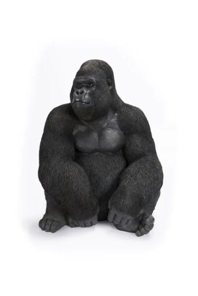 Deko Figur Monkey Gorilla Side XL Schwarz 76cm