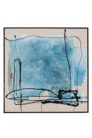 Gerahmtes Bild Dust Blau 100 x 100 cm Gerahmtes Bild Dust Blau 100 x 100 cm