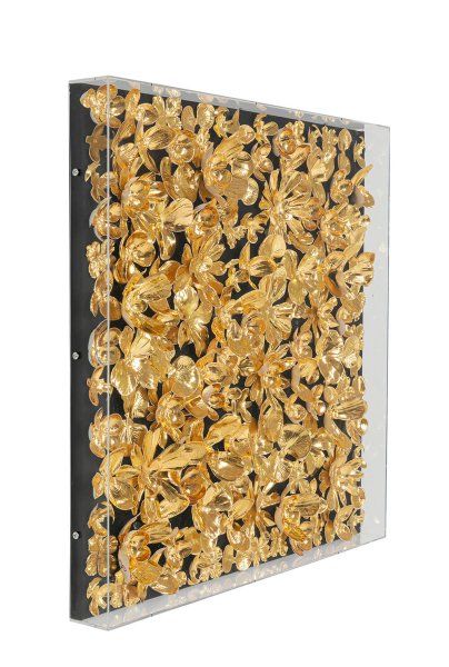 Deko Rahmen Gold Flower