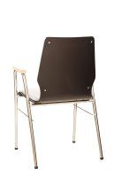 Vorschau: Konferenzstuhl Eruno-220-A50 mit Sitz- und Rückenpolster, Holzlehne, Armlehnen und verchromtem Gestell Rückansicht Vorschau: Konferenzstuhl Eruno-220-A50 mit Sitz- und Rückenpolster, Holzlehne, Armlehnen und verchromtem Gestell Rückansicht