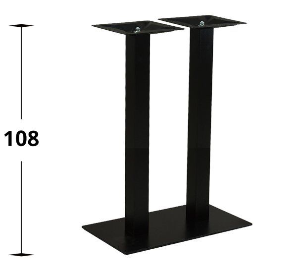 Tischgestell aus Metall mit zwei Säulen mit Höhenmaß 108 cm