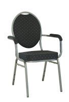 Dekor: Hammerschlag Anthrazit/Bezug: Schwarz mit Punkten Dekor: Hammerschlag Anthrazit/Bezug: Schwarz mit Punkten