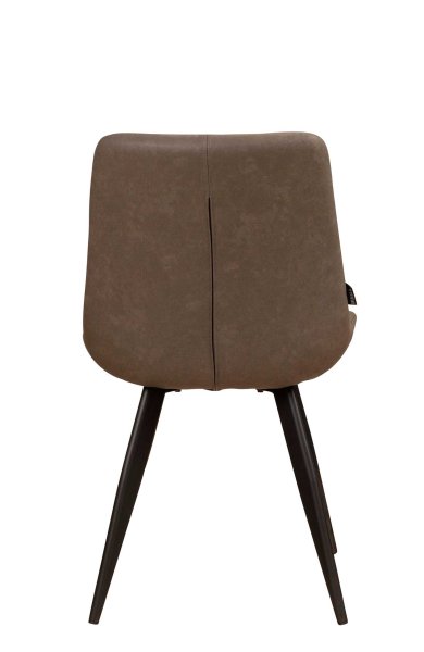 Polsterstuhl Rombo Elephant – Schalenstuhl mit Rautensteppung und schwarzem Metallgestell für Gastronomie Rückansicht