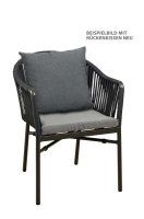 Vorschau: Ramila Macchiato Terrassenstuhl mit beigem Aluminiumgestell und Textilen-Rücken, stapelbar und wetterfest für Gastronomie mit Rückenkissen Vorschau: Ramila Macchiato Terrassenstuhl mit beigem Aluminiumgestell und Textilen-Rücken, stapelbar und wetterfest für Gastronomie mit Rückenkissen