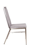 Vorschau: Bankettstuhl Arano mit Metallgestell und grauer Polsterung, stapelbar Vorschau: Bankettstuhl Arano mit Metallgestell und grauer Polsterung, stapelbar