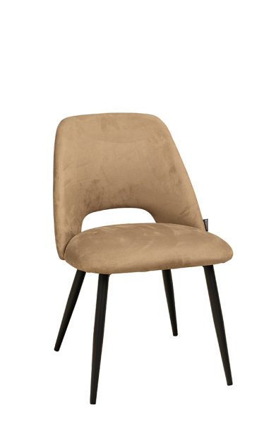 Polsterstuhl Gastronomie Uson-Hogan mit Polsterung, offenem Rücken und Metall-Gestell