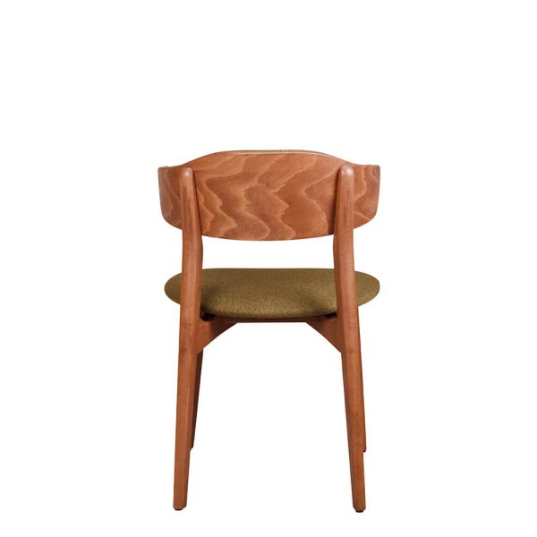 Gepolsterter Holzstuhl Kani-2P für Gastronomie – Vorderansicht